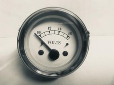 Electrical Volt Gauge In White Face 2 52mm Chrome Bezel