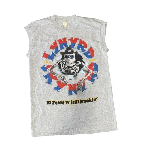 80s Lynyrd Skynyrd 10 Years 'n' Still Smokin' Sleeve 1980s vintage concert t-shirt, vintage, single stitch, B+ condition