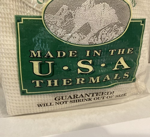 Mens Vintage JE Morgan Long Johns Thermal Waffle Shirt Large Walmart NEW USA - Picture 14 of 14