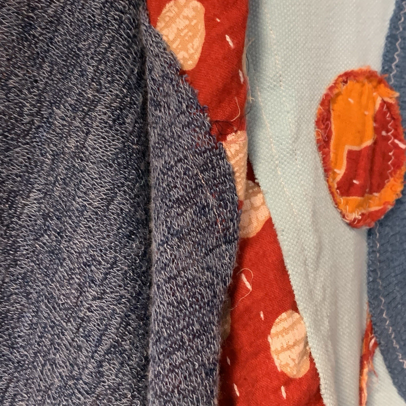 Upcycled Plus Size Poncho Batwing Patchwork Boho … - image 10