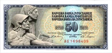 Yugoaslavia 50 Dinara 1968 UNC Pick 83C