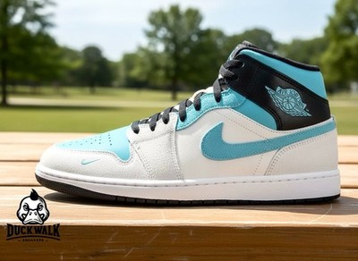 Nike Air Jordan 1 Mid SE Shoes Summit White Blue Chill Black