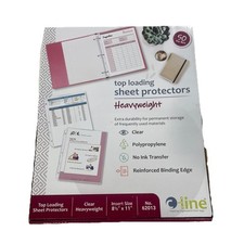 C-Line Sheet Protector, 8-1/2 x 11 Inches, Clear 50 Per Box