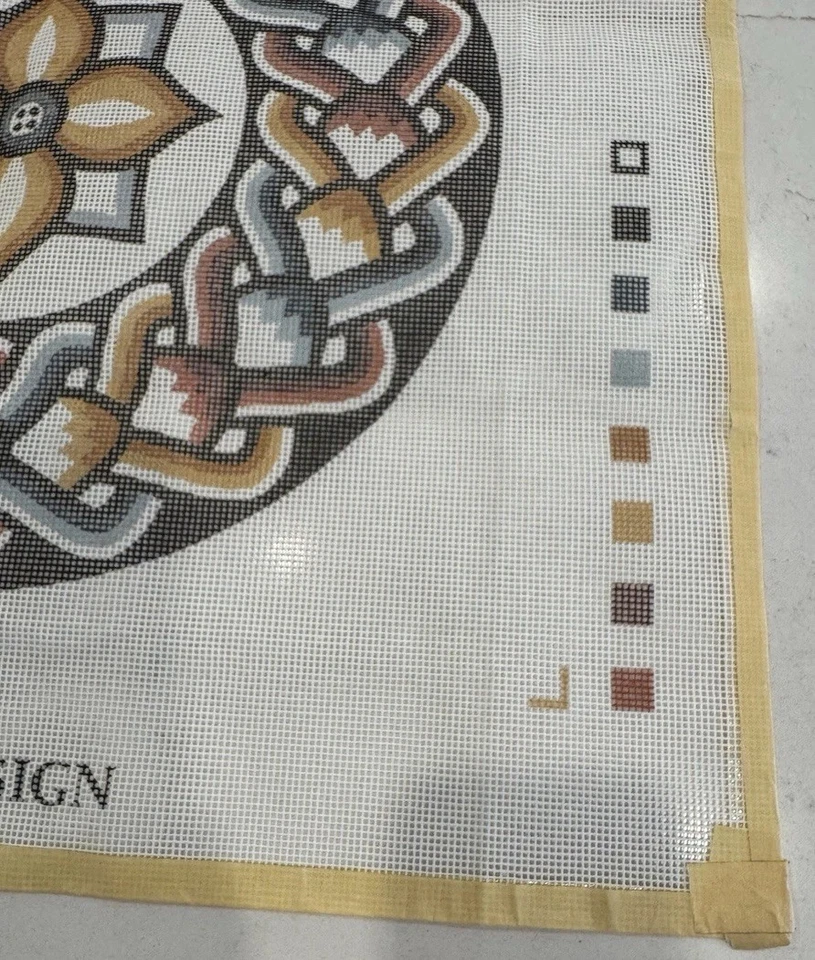 Vintage Clio Design Dorchester Roman  Mosaic Needlepoint Canvas British Museum - Image 4 of 4