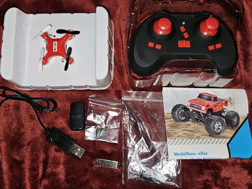 Reely NannoCam Mini Quadcopter Mit Kamera Speicherkarte Und Zubehör Nur 22mm Top - Bild 3 von 4