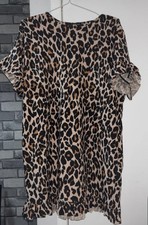 Leopard Print Frill Mini Dress Size 14
