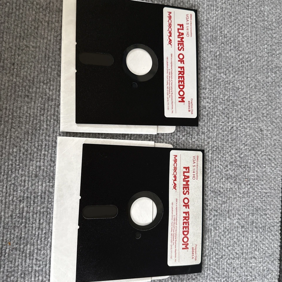 Flames Of Freedom IBM PC Big Box 5.25” Vtg Microplay Software Strategy Series - Image 2 of 4