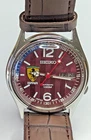 Automatic Seiko 7006 Ferrari Mod Refinished Dial - Runs Well