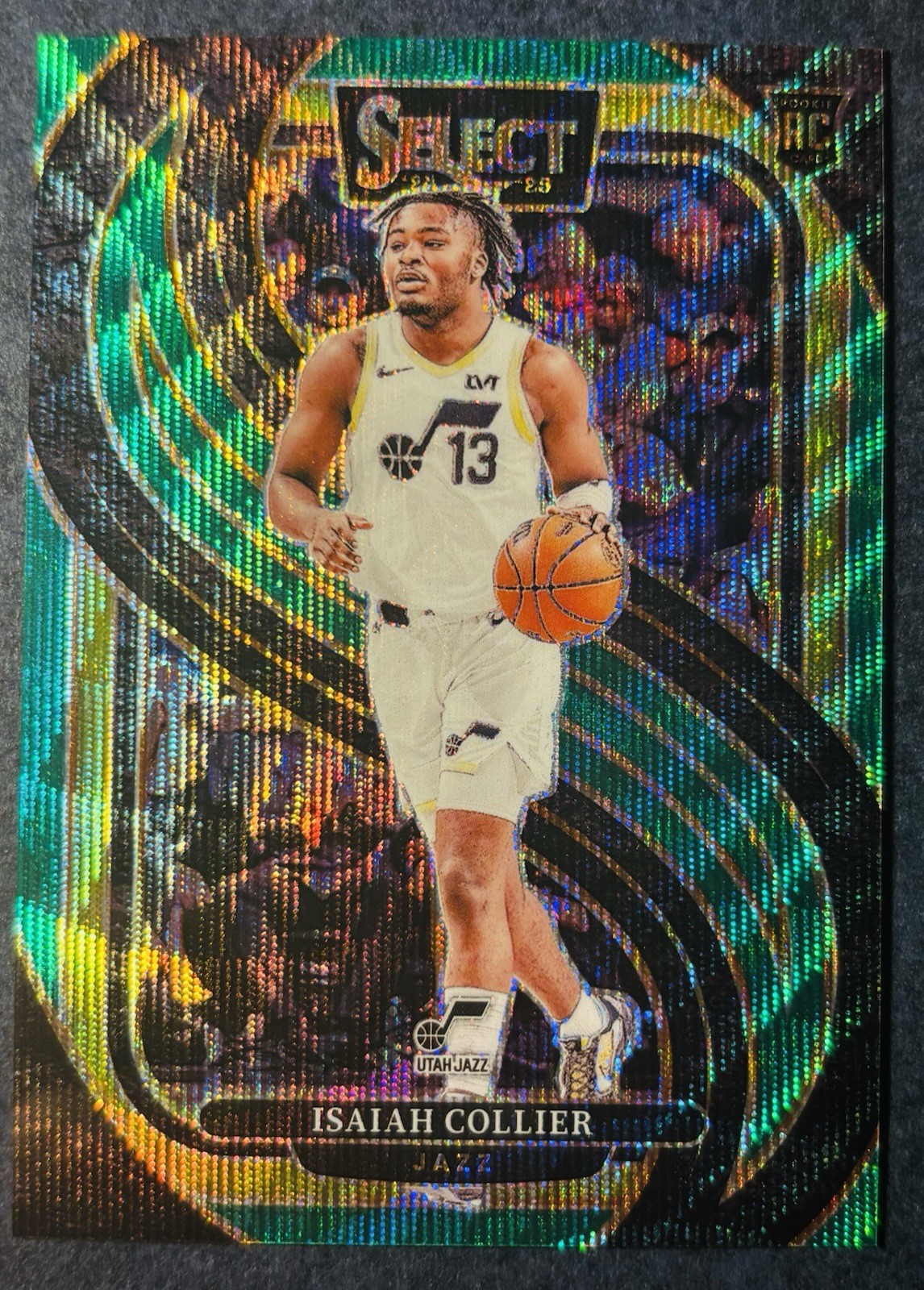 2024-25 Panini Select - Premier Lv Isaiah Collier #178 Green Wave Prizm /50 (RC)