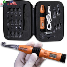 Lighted Crochet Hook Set with Counter Ergonomic 17 Size Kit