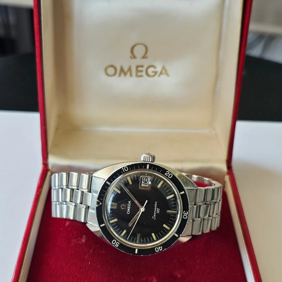 OMEGA-SEAMASTER 120-BRACCIALE-REF. 136.027-CAL. 613-MANUALE-BOX-37 MM-1968-RARO - Immagine 4 di 4