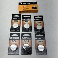 Duracell 2450 Lithium 3V Coin Cell Batteries Box of 6 New