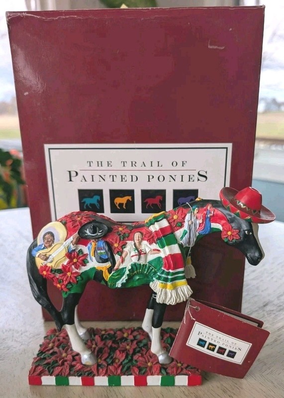 The Trail of Painted Ponies Feliz Navidad Retired  1E/1798 With Box And Hang Tag