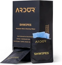 Ardur Premium Shoe Cleaning Wipes For Sneakers (30 Individually Wrapped Wipe)...