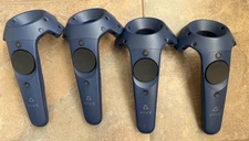 Lot of 4 HTC Vive VR Controllers - FOR PARTS/NOT Tested