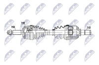 NTY NPW-HY-658 Antriebswelle Vorne Links FüR Hyundai