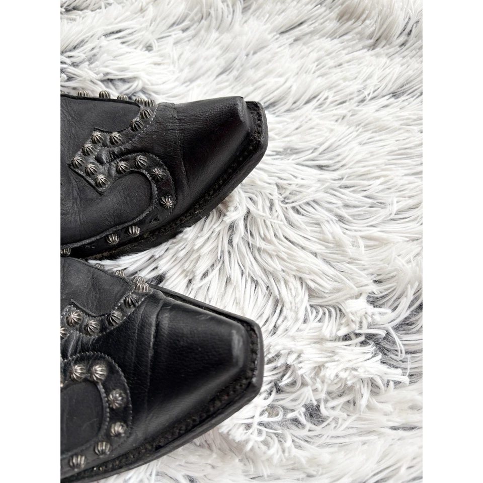 Double D Ranch Jet 黑色条纹高筒靴 二手状况完好 9 B 码 — 第 4/4 张图片