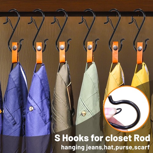 48 Pcs S Hooks for Hanging with Safety Buckle, 3.5 inch Heavy Duty Metal S Sh... - Picture 6 of 8
