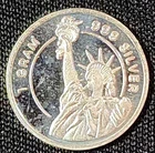 1 Gram .999 Fine Silver Art Bar Ingot. Statue Of Liberty . Fun Way Of Investing.