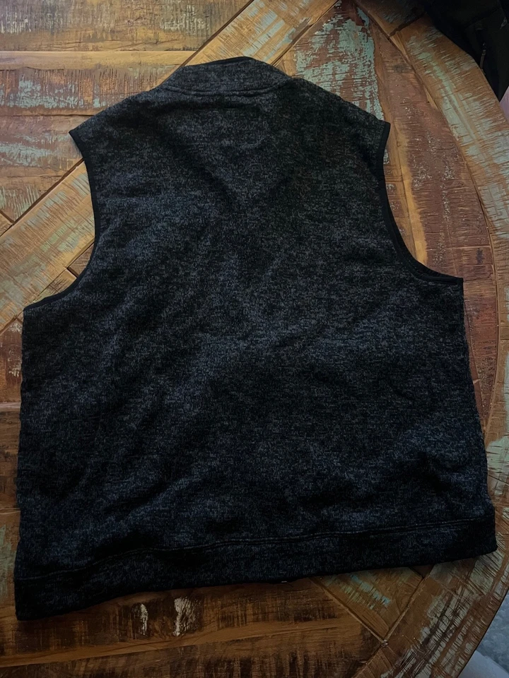 Men’s John Bartlett Fleece Grey Black Vest Size XL - Image 4 of 4