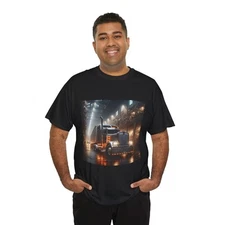  Best Luxury Semi Truck T Shirt Artist Concept Painting Big Rig 2035 18 Wheeler