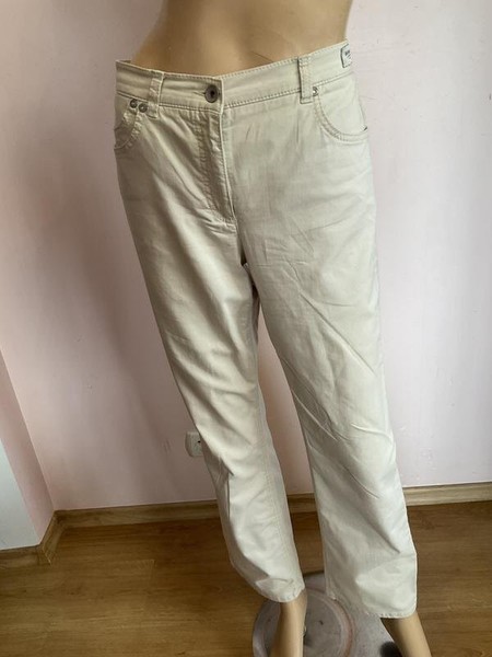 Women Brex Trousers Beige Cotton 40 / L / 48