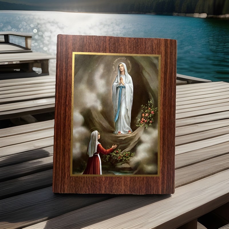 New 8x9” Print Of Our Lady of  Lourdes 