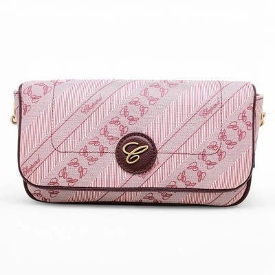 Chopard Happy Sport Mini Bordeaux Canvas Crossbody Bag 95000-1125