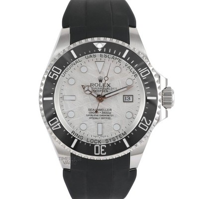 Rolex Sea-Dweller Deepsea 116660 Steel 44mm Custom Meteorite Dial Rubber Strap