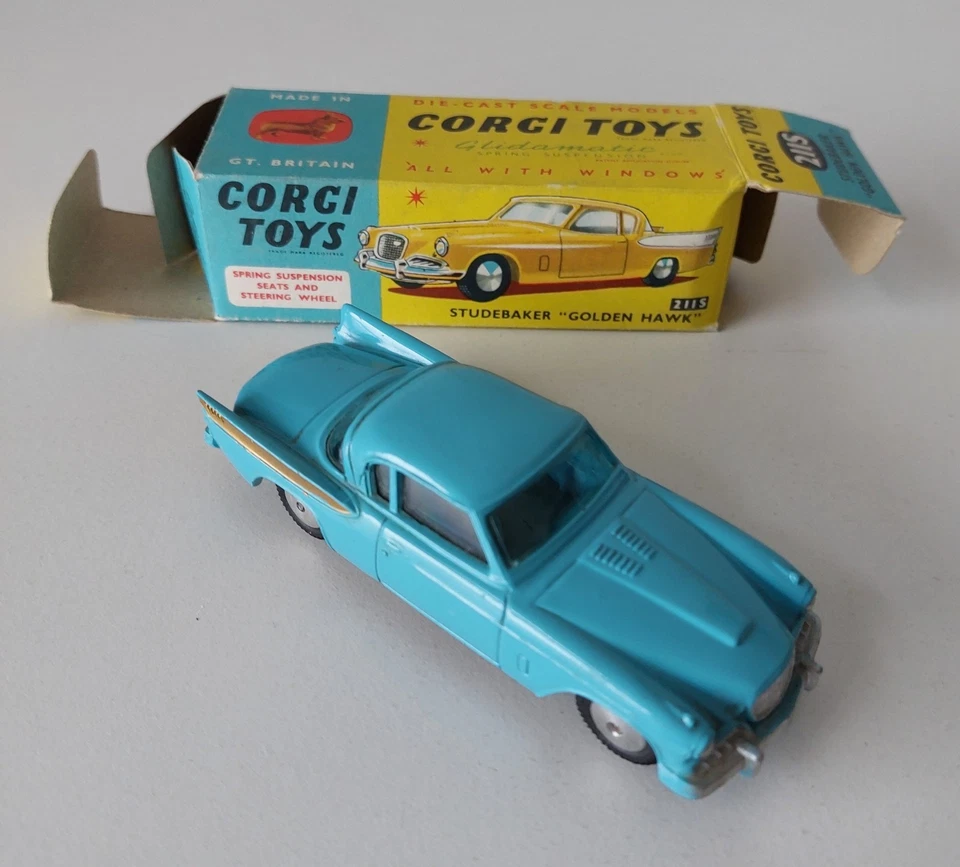 Corgi Toys 211S Studebaker Golden Hawk mit Original Box - Bild 2 von 4