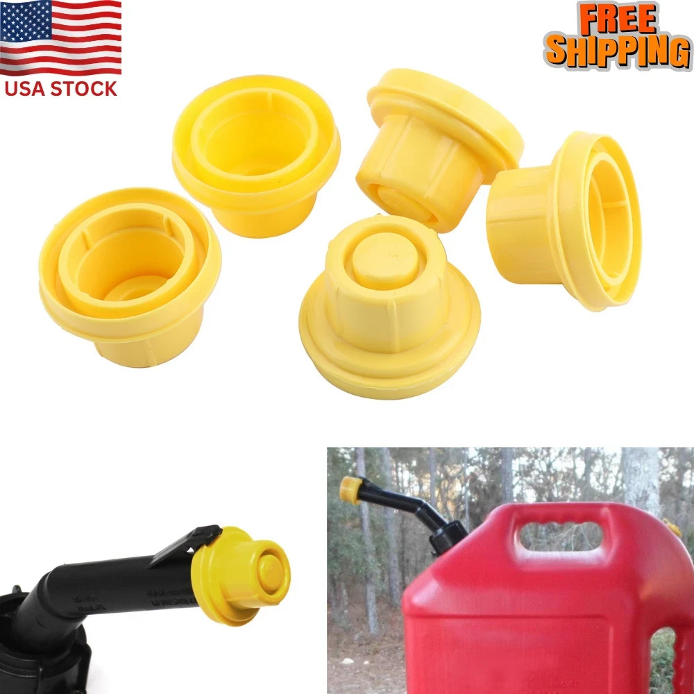 5*Replacement YELLOW SPOUT CAP Top For BLITZ Fuel GAS CAN 900302 900092 900094