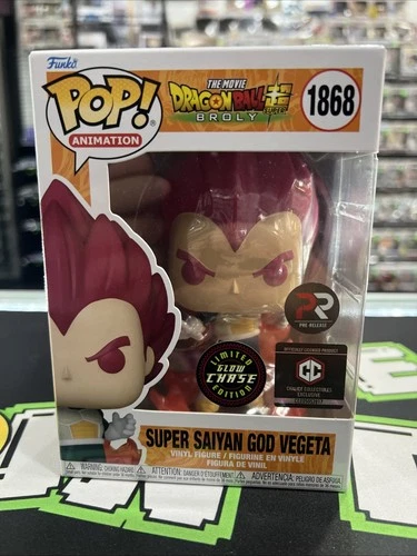 Funko Pop! DBSB Super Saiyan God Vegeta Chalice PR Chase w/ Protector