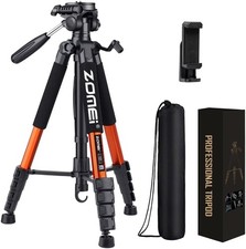 Tripod Camera Tripods, 74" Heavy Duty Tall Camera Stand Tripod with Orange