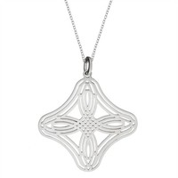Silverly Sterling Silber Keltisches Kreuz Muster Ketten Anhanger Halskette