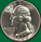 1943-S Washington Quarter Silver Choice Almost Uncirculated AU+ Coin #43553