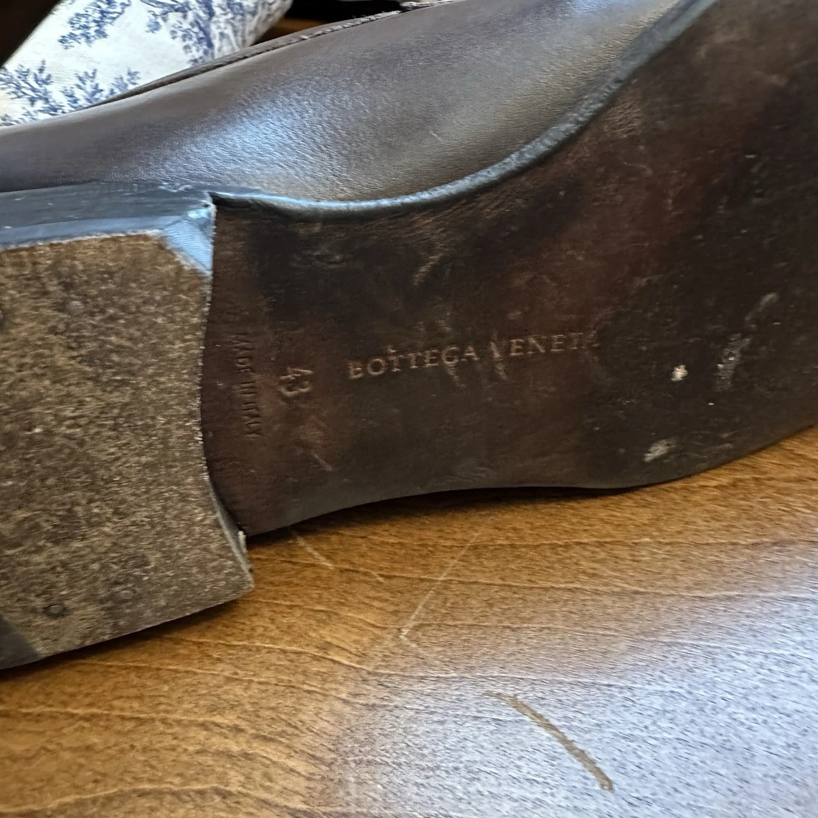 Mocassini uomo Bottega Veneta Penny IT 43 (11 US) pelle marrone castagno