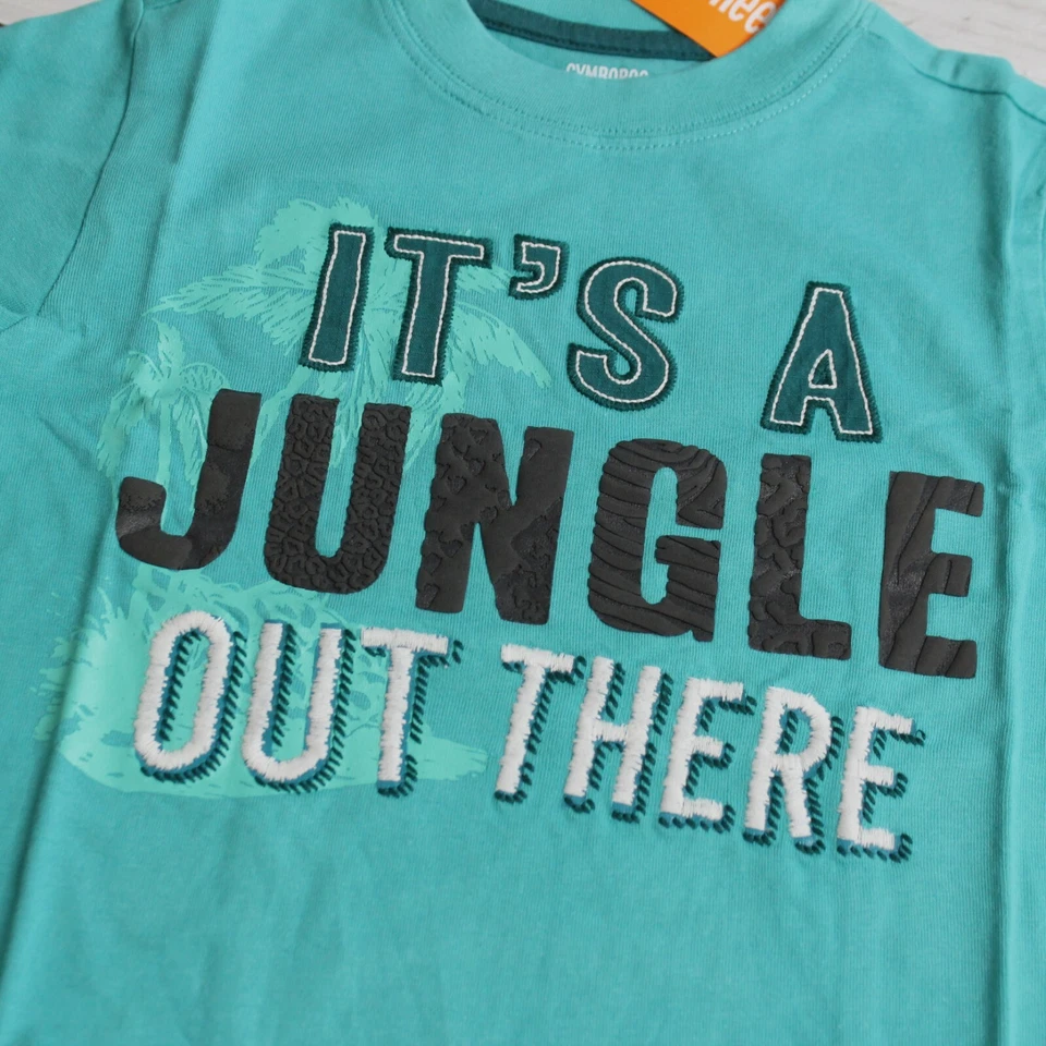 Camisa informal Gymboree para niño talla 4 4T Safari Jungle Foto 2 de 3