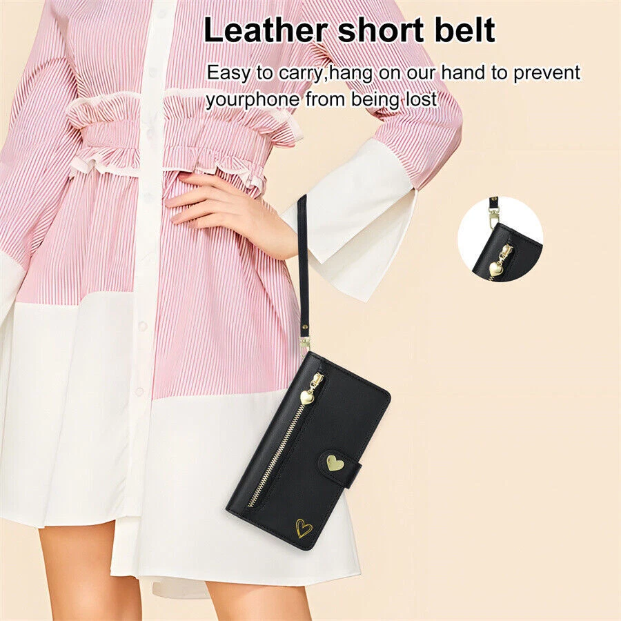 Любовь сердце молнии бумажник телефона чехол для Samsung J3 J4 J6 A8 A6 A9 A7 M62 A6 M30S - Изображение 2 из 4