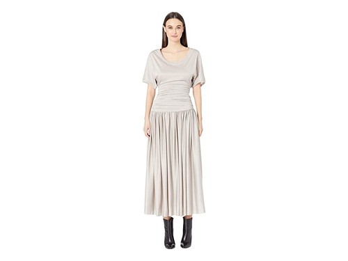 Neil Barrett 294295 Women Fall-Away Gathered Dress (Ghiaccio) Size M - Picture 2 of 2