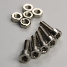 M3 x 10mm WITH NUTS A2 Stainless Steel Socket Head Screws Metric DIN912 M3x10mm