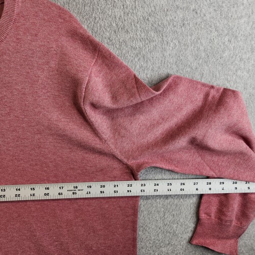 J Crew Sweater Mens XL Cotton Crewneck Sweater-tee Heathered Rose Sweatshirt New - Picture 8 of 12