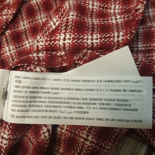 Hollister Größe XS Damenhemd übergroß Flanelljacke burgundkarierter Knopf - Bild 5 von 7