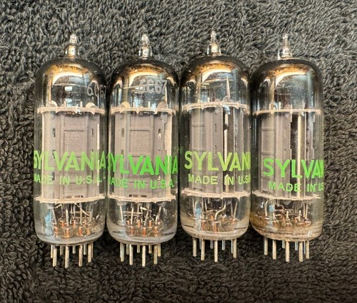 NOS NIB Matched Quad Sylvania Military 6CG7 Tubes USA - Picture 2 of 5