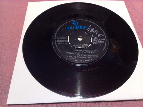 PETER AND GORDON 1964 'JUST FOR YOU' 7" E.P UK COLUMBIA SEG 8337 FULLY TESTED - Picture 3 of 4