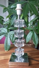 Modern Glass Ice Cubes Lamp Base Chrome