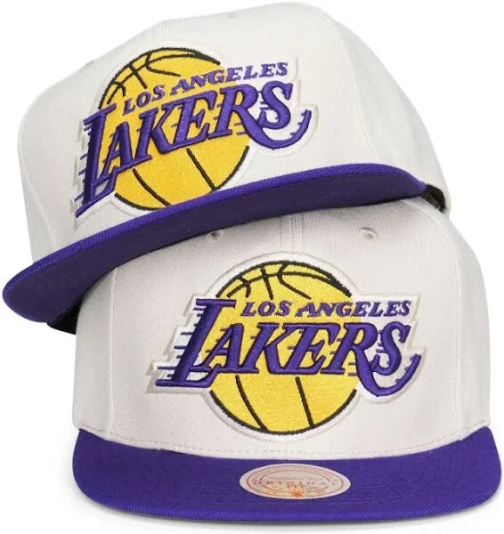 Los Angeles Lakers Mitchell & Ness Natural Snapback XL Team Logo