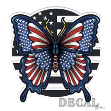 Bright Golden Butterfly Vinyl Decal Sticker Indoor Outdoor 4 Sizes