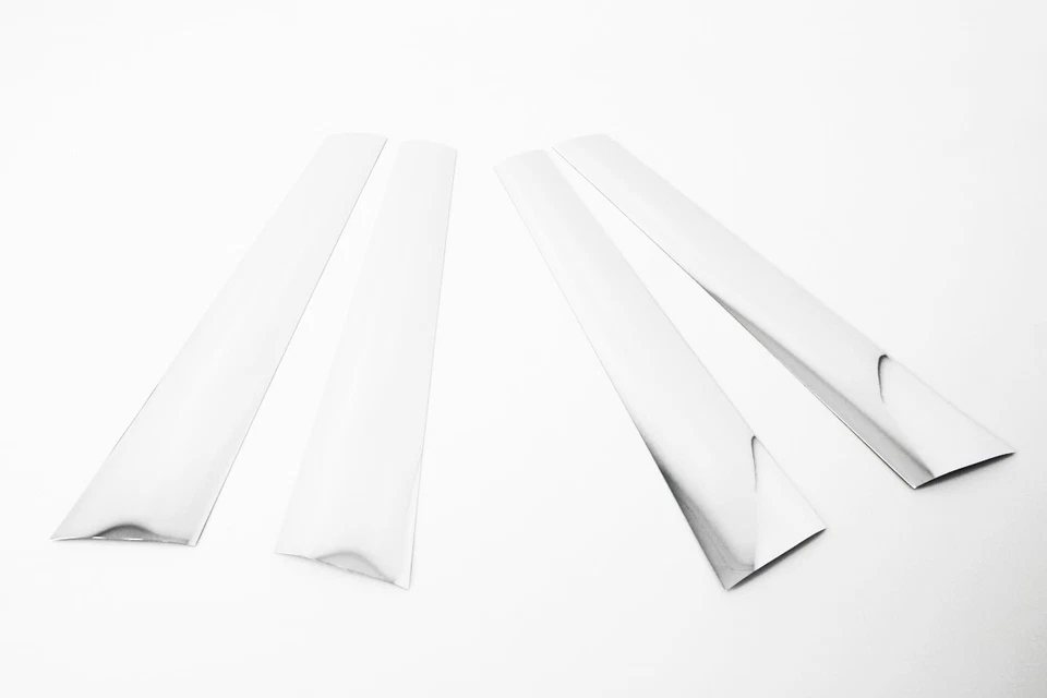 Moldura de adorno de pilar B cromado plateado 4P Ems B162 para Chevrolet TRAX 2015~2022 Foto 2 de 4