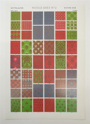 JONES Middle Ages No. 3 (1980s Lithograph, Grammar of Ornament)
