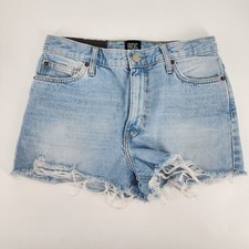 BDG Women's Short's Size 27 Girlfriend High-Rise Distressed Denim Light Wash NEW